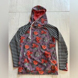 Women’s Ampersand Ave Doublehood Sweatshirt Stormy Meadow Size Medium